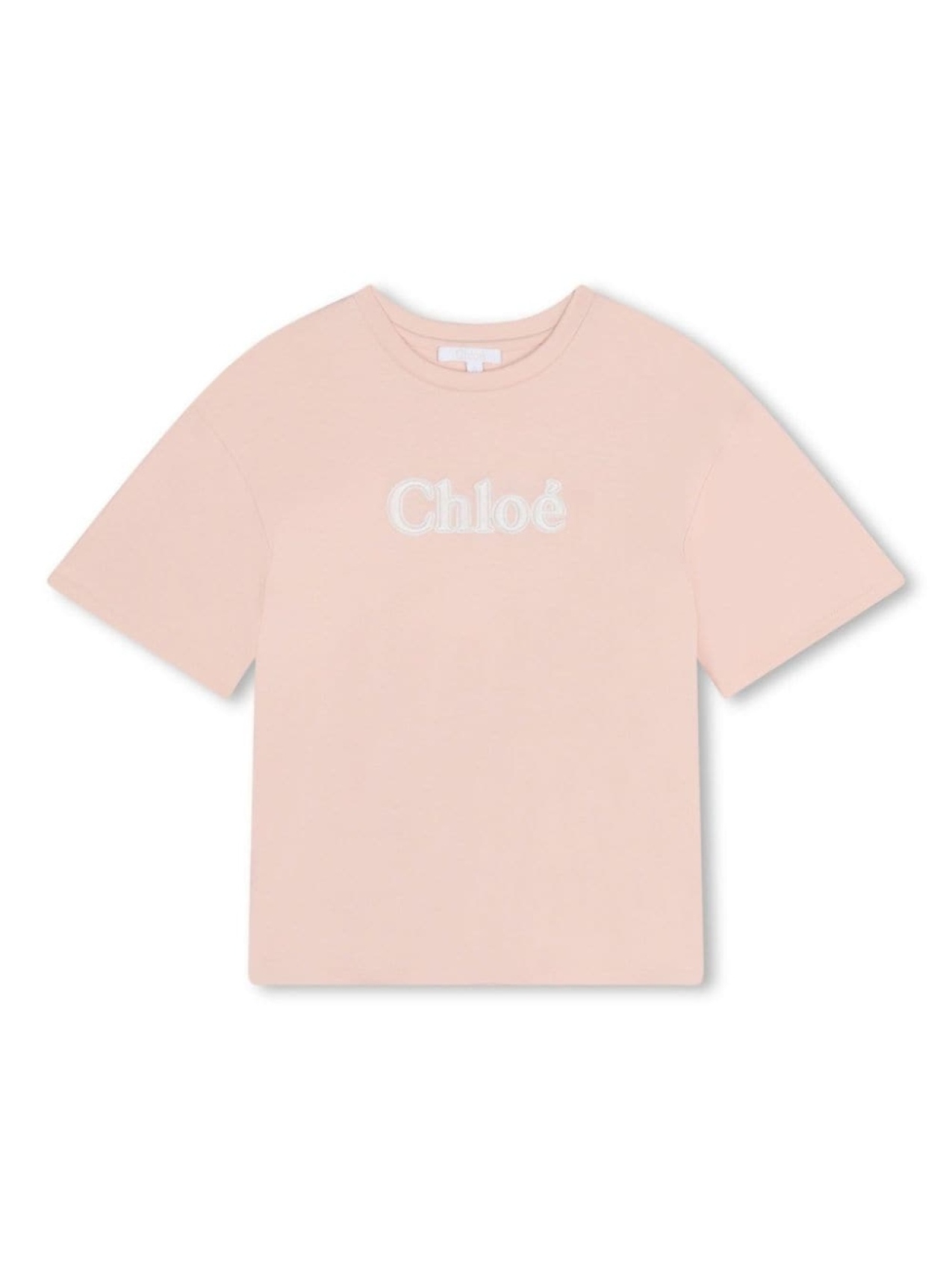 

Chloé Kids футболка с логотипом, розовый