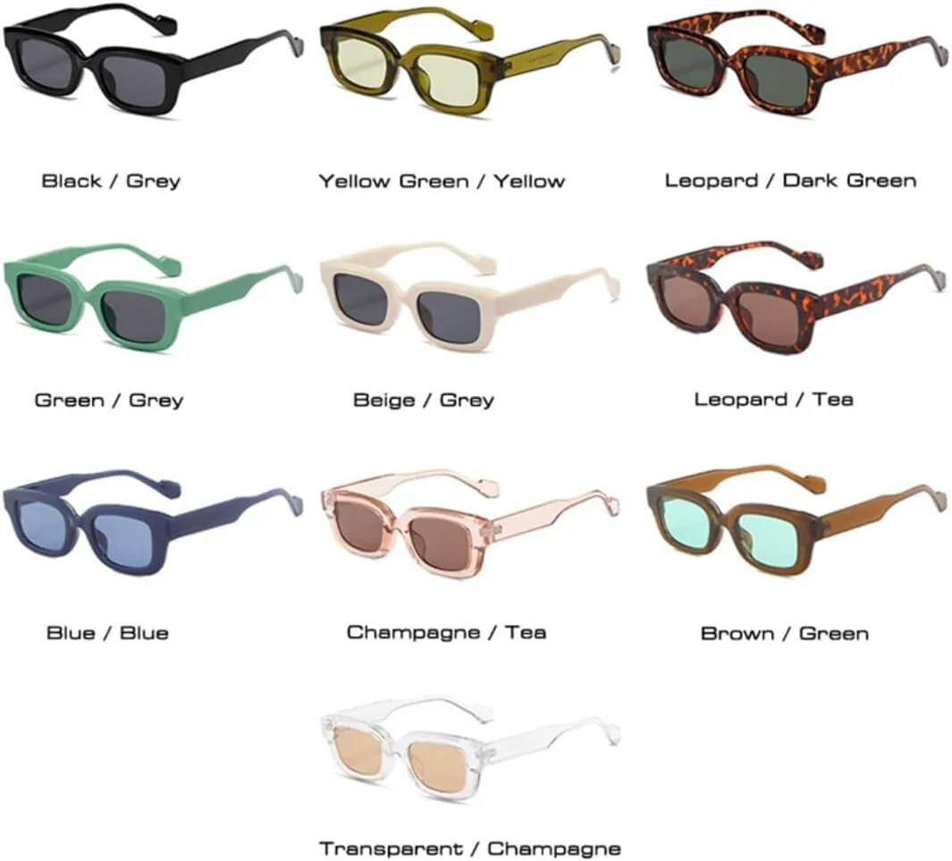 

Солнцезащитные очки с защитой UV400 | Маленькая оправа, яркие цвета | Для женщин и мужчин, для занятий спортом на открытом воздухе и вождения LXLHWN, Green Grey