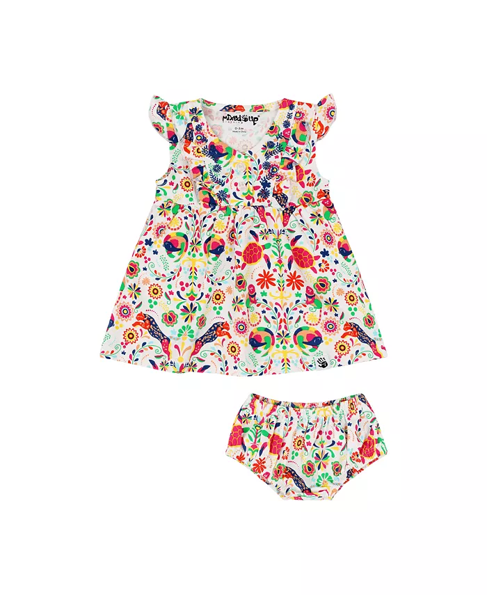 

Детский комплект для девочки - платье Vestito с принтом Animal Arabesque Mixed Up Clothing, мультиколор