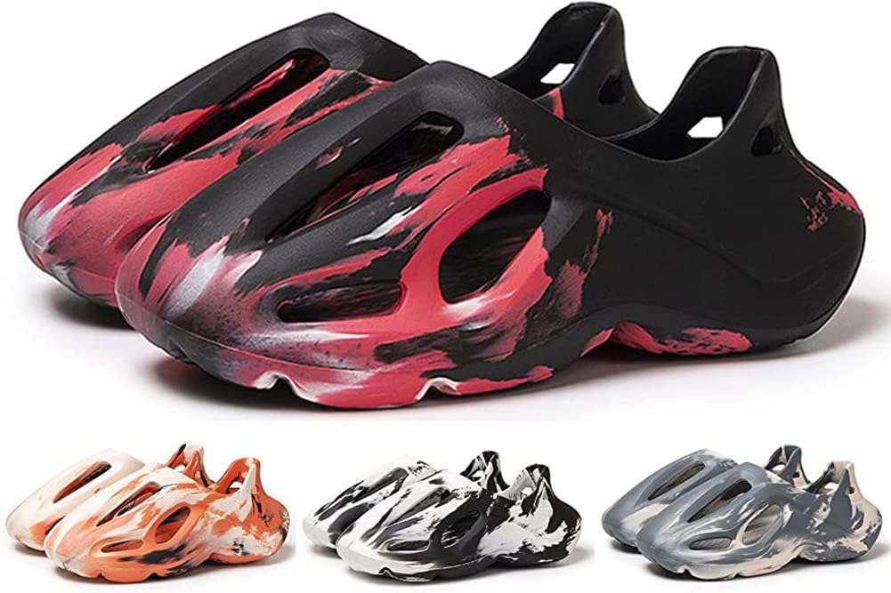 

Кроссовки vioxthak Foam Runner, слайдеры Cloud, шлепанцы-подушки, спортивная обувь, нескользящая, легкая, для ходьбы, модная, для улицы и дома, летние пляжные сандалии для женщин и мужчин, черный/красный