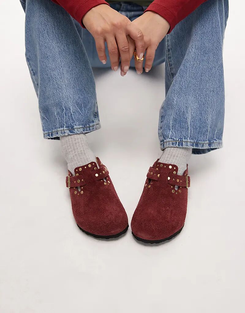 Сабо Birkenstock Boston Rivet в цвете зинфандель — фото 2