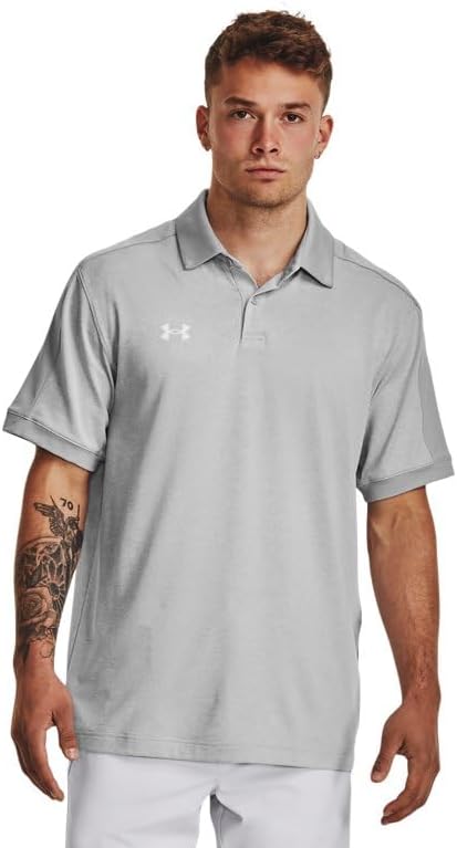 

Under Armour Trophy мужская поло с коротким рукавом, Mod Gray/White, Белый, Under Armour Trophy мужская поло с коротким рукавом, Mod Gray/White