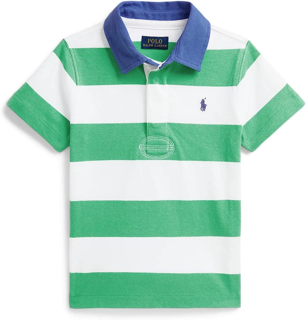 Детская футболка поло с полосками Polo Ralph Lauren, Plato Green/White