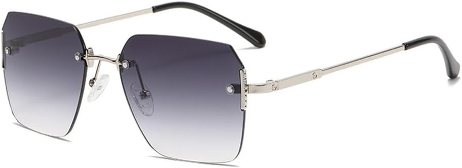 

Модная коллекция 2027 года: женские солнцезащитные очки без оправы в стиле ретро с градиентной металлической оправой, мужские очки для рыбалки и активного отдыха MTZJH, 1