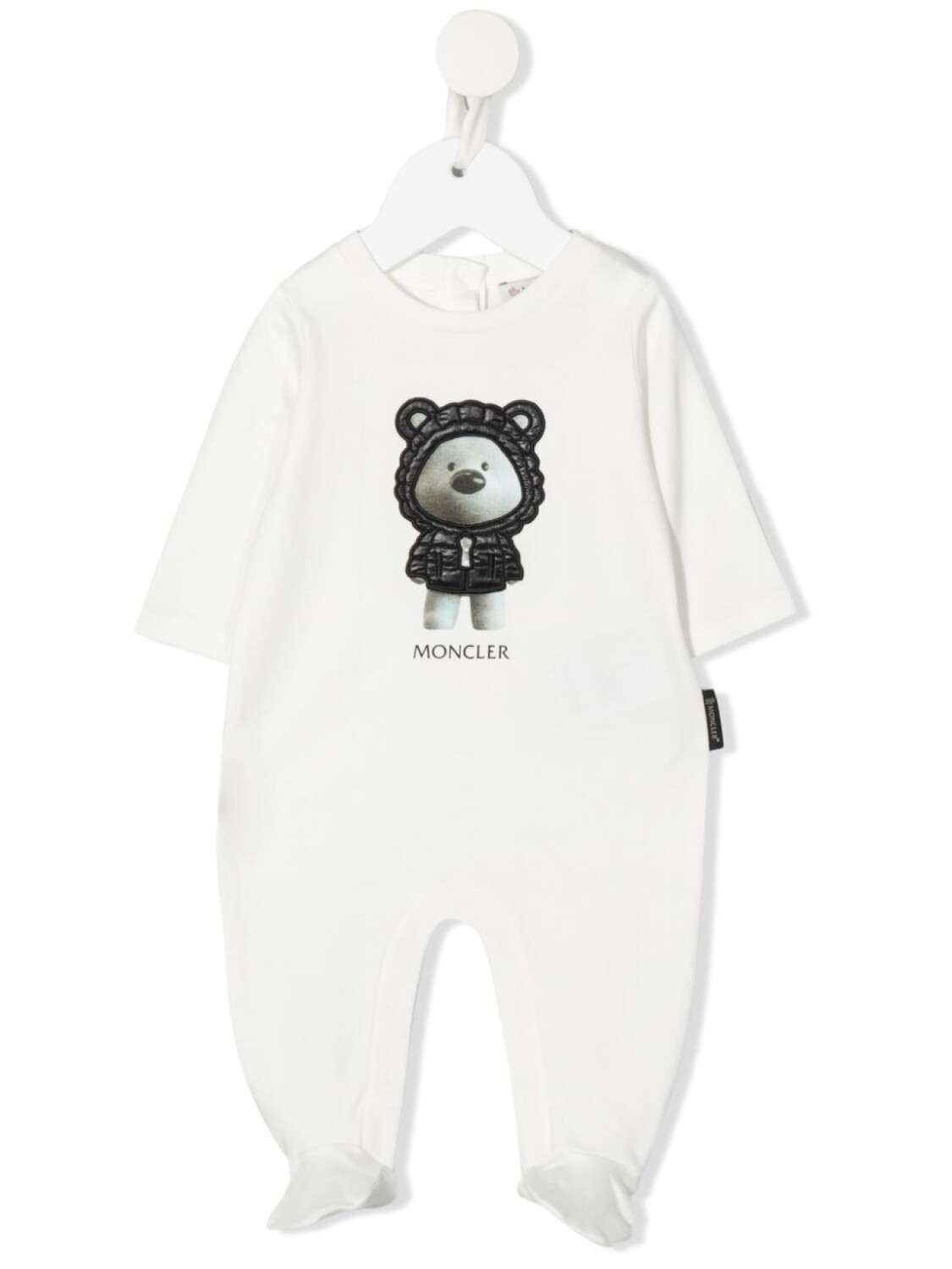 

Moncler Enfant комбинезон для новорожденного с графичным принтом, белый