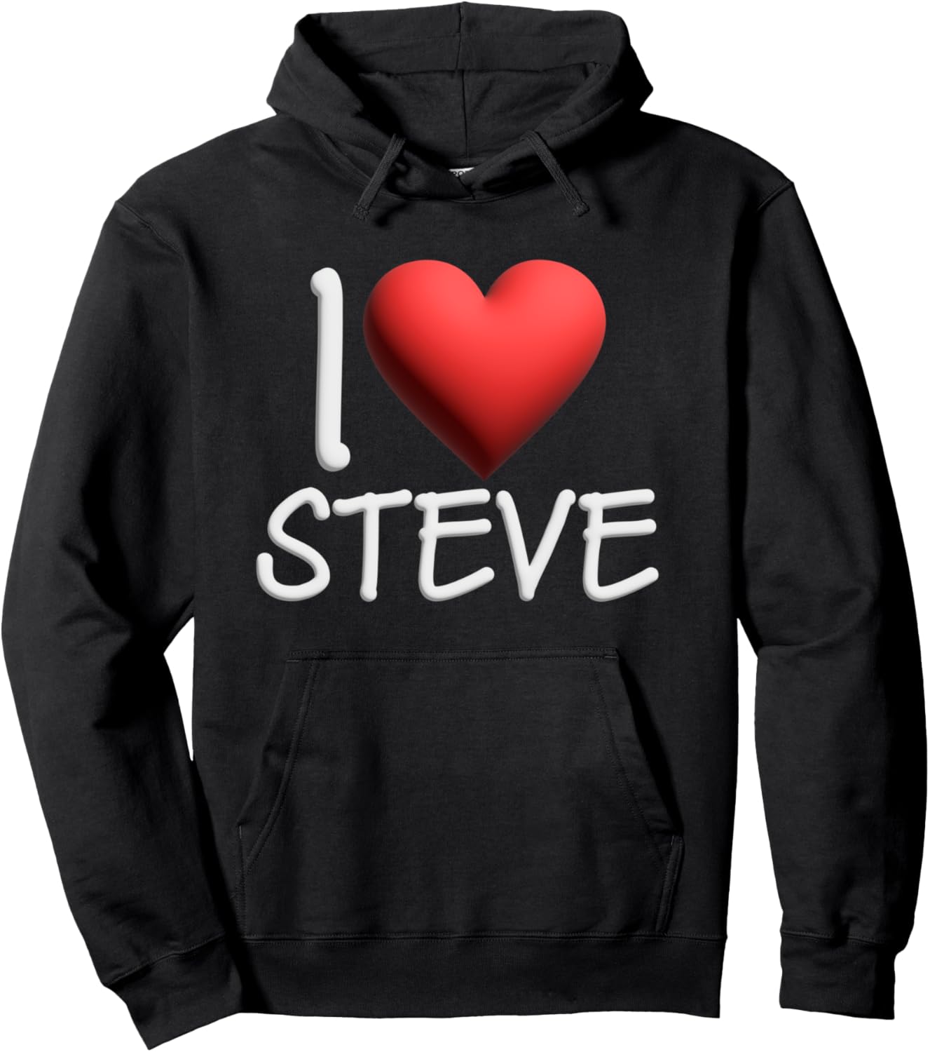 

Мужская толстовка с надписью «Я люблю Стива» и именем Стивен Харт Love Steve Name Friendship Tees, черный