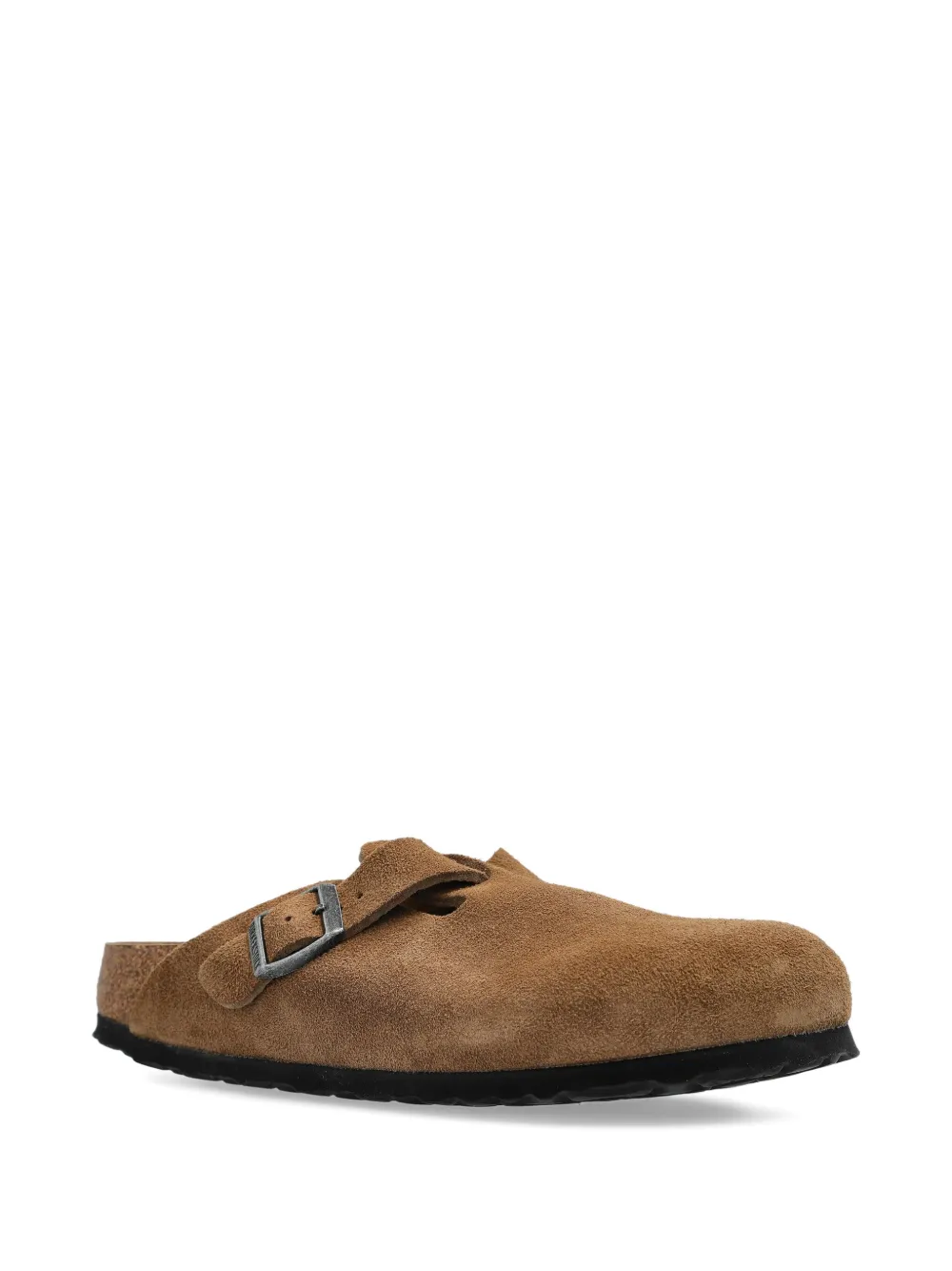 Мюли из замши с пряжками BIRKENSTOCK, коричневый — фото 2
