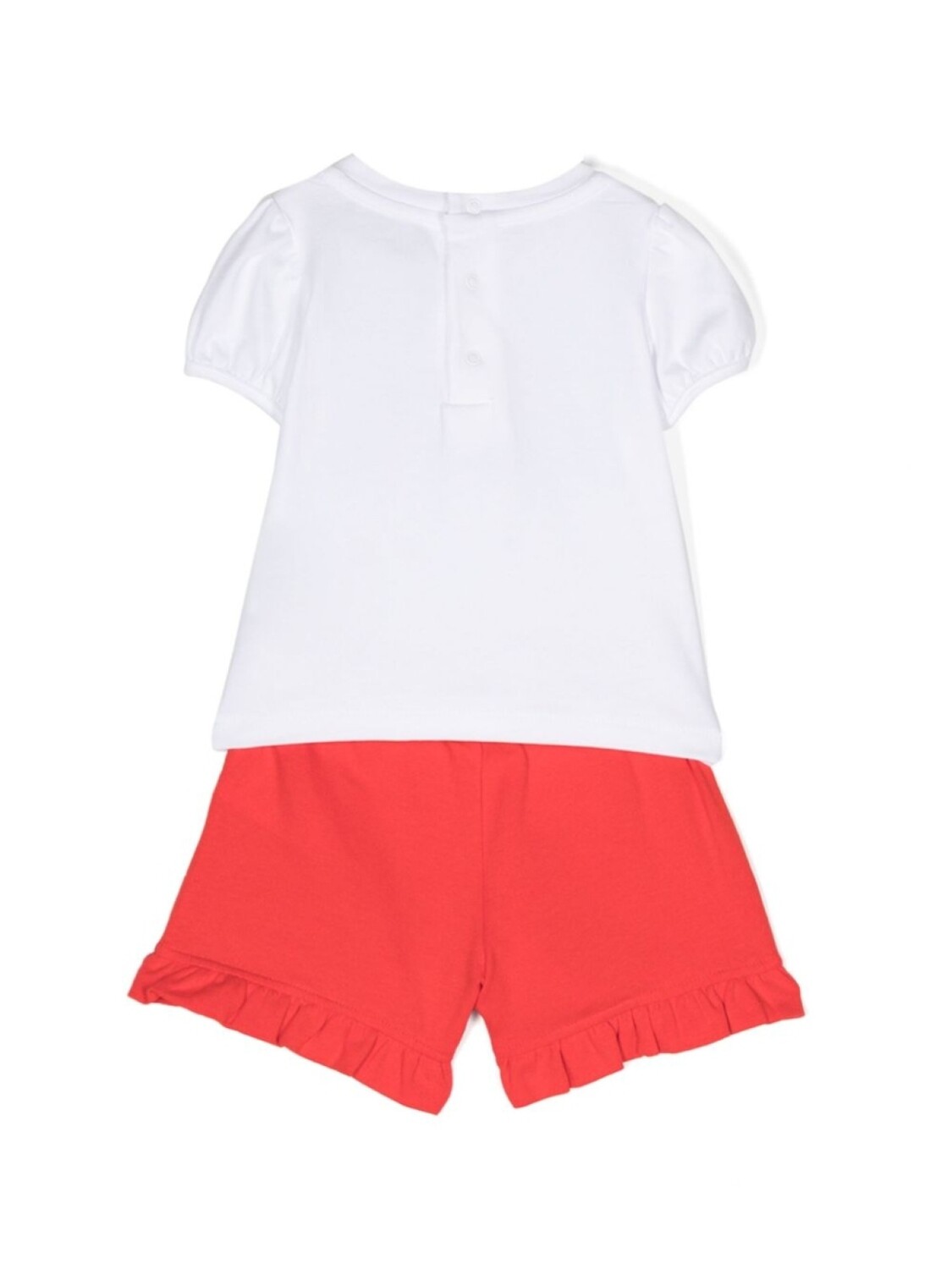 Moschino Kids комплект из топа и шортов с принтом Teddy Bear, красный — фото 2