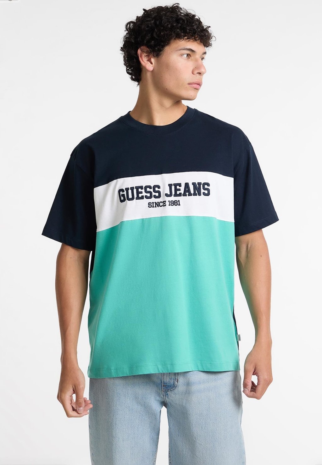 

Футболка с принтом LOGO Guess Jeans, синий