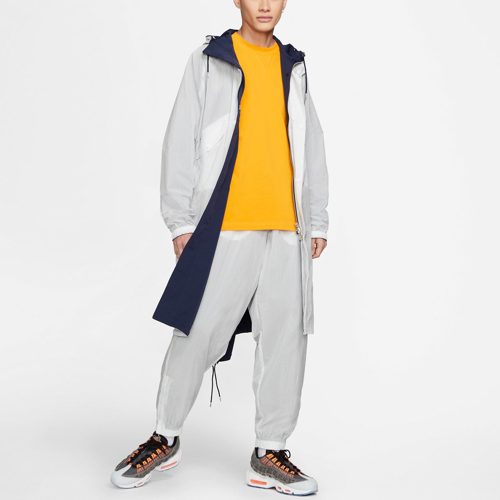 Спортивные брюки Nike Air x Kim Jones Crossover Reversible Stripe Zipper Sports Pants US Edition Couple Style White DH6585-100, белый — фото 3