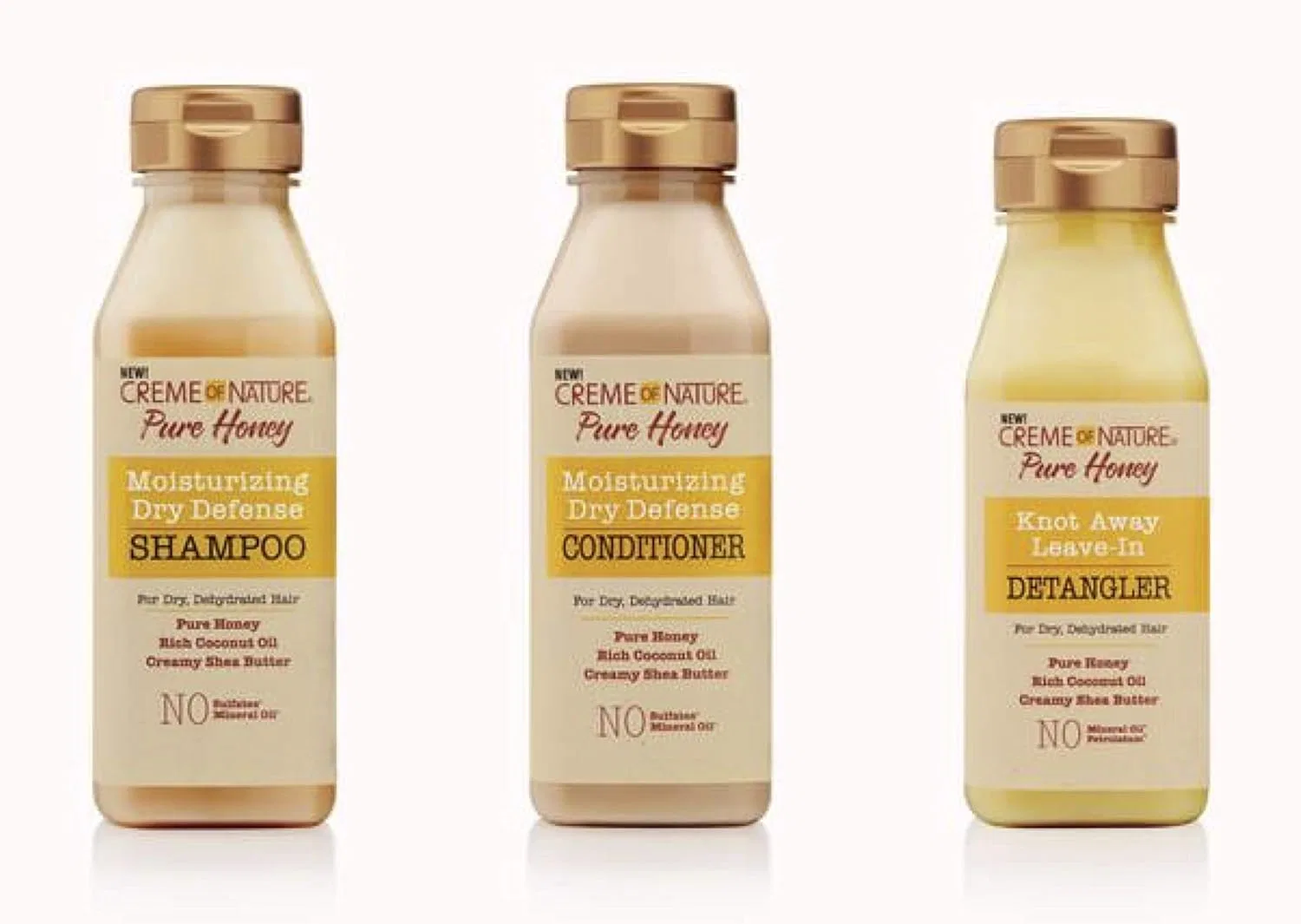 Набор для ухода за волосами Creme of Nature Pure Honey: шампунь, кондиционер и спрей-детанглер Bizzico