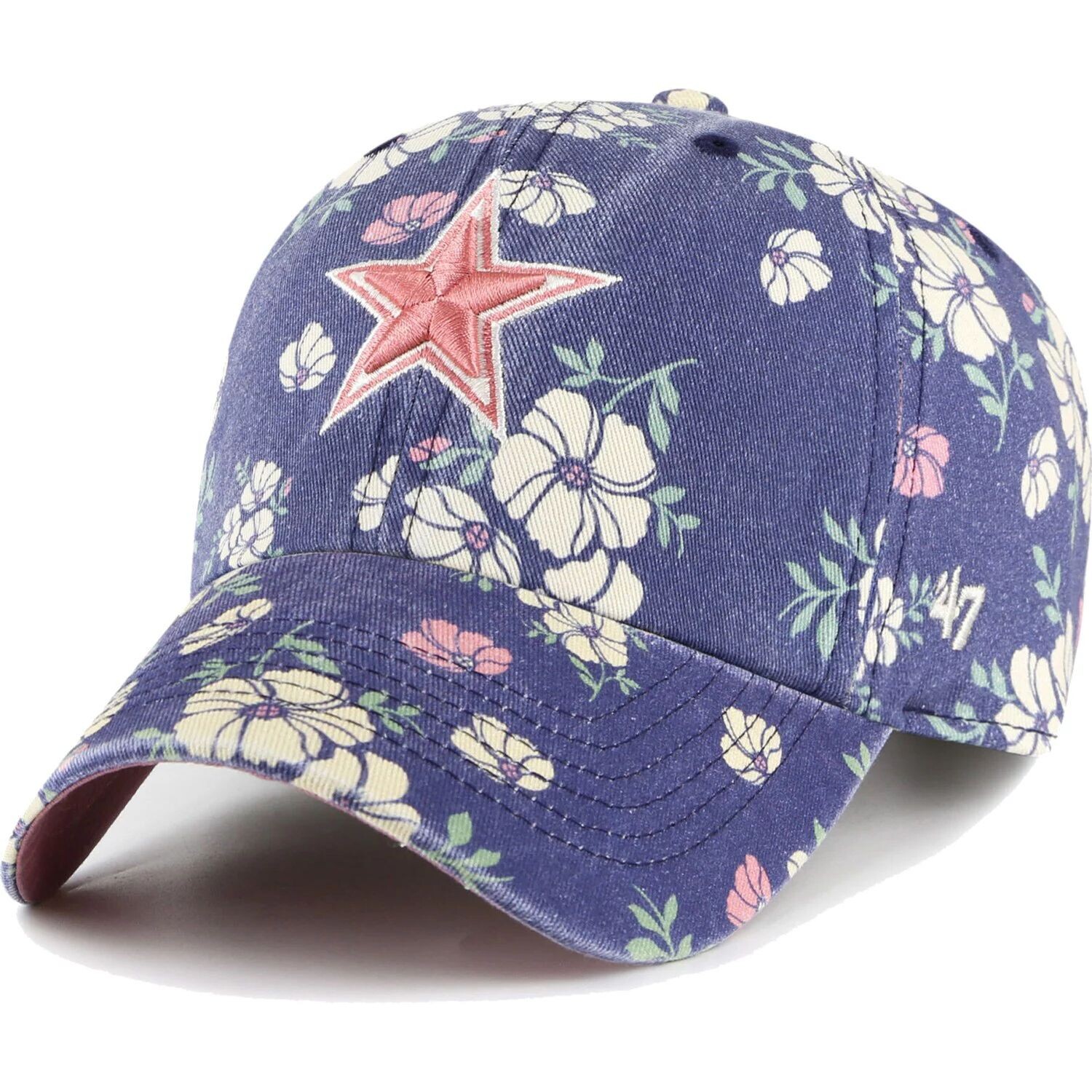 

Женская темно-синяя регулируемая шляпа Dallas Cowboys Primrose Clean Up '47