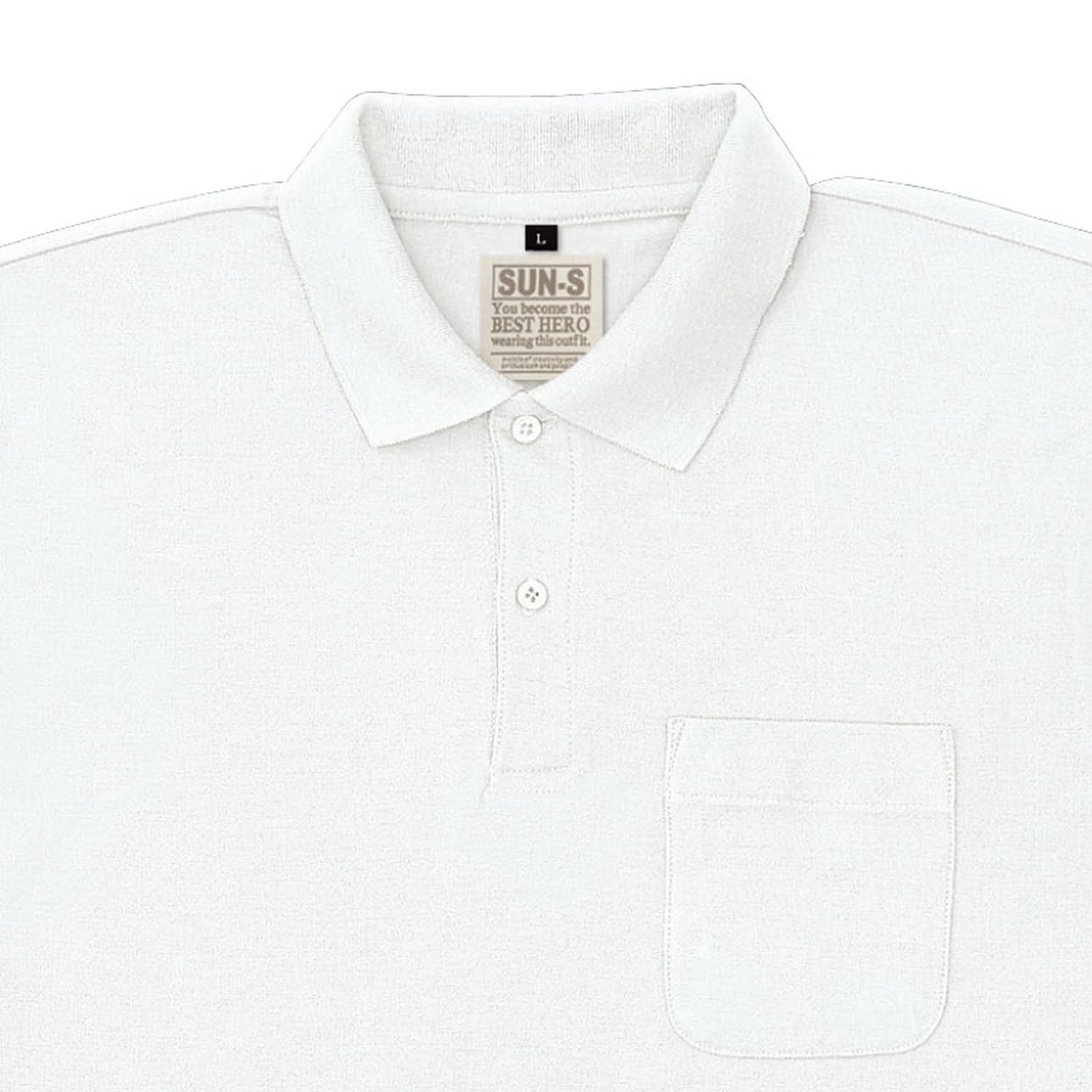 

Рубашка-поло с длинным рукавом San-S SA10041, белая, размер 4L Sun-S