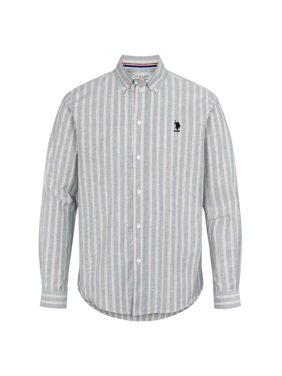 

Рубашка на пуговицах классического кроя U.S. POLO ASSN. Rolf, серый