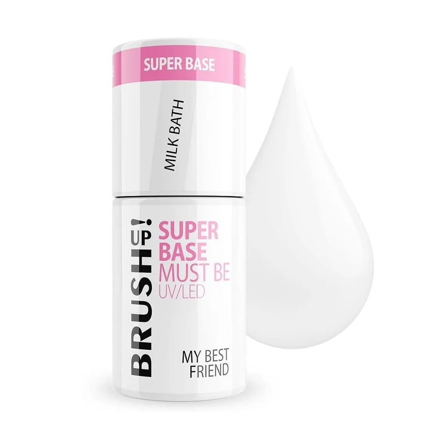 

BrushUp!, гибридная база для ногтей Super Base Milk Bath 5 г