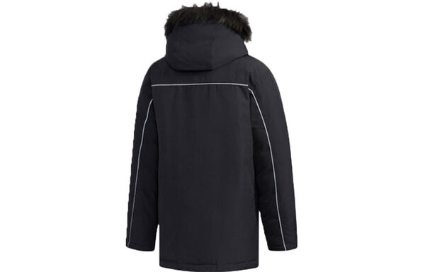 Пуховик adidas originals hooded Long Sleeves Down Jacket Black, черный — фото 2