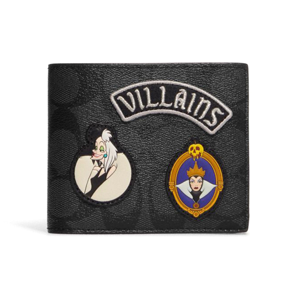 

COACH Disney, Collaboration Ткань с искусственной кожей кошелек мужской Black