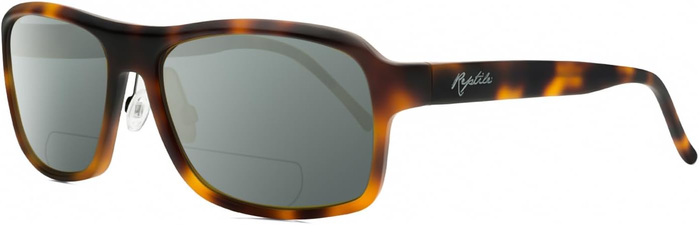

Прямоугольные поляризованные бифокальные солнцезащитные очки Hawksbill для мужчин и женщин, модные и стильные, современные и спортивные Reptile, Matte Tortoise Havana/Smoke Grey