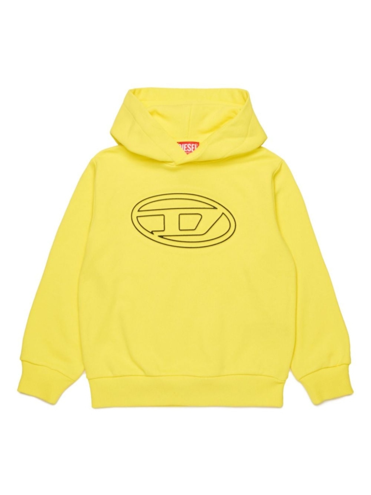 

Diesel Kids толстовка с капюшоном и логотипом Oval D, желтый