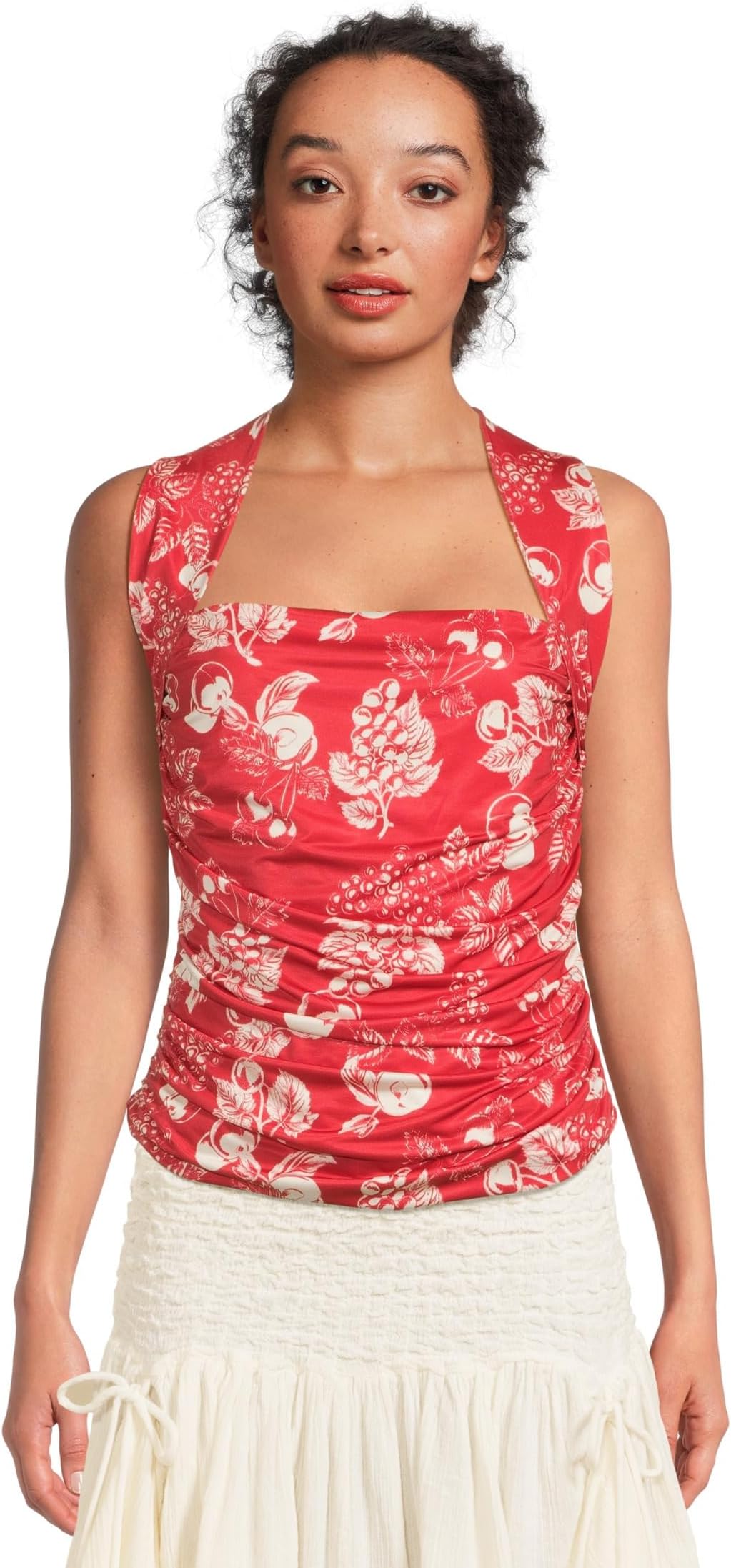 

Топ Free People Tommie Knit Top, цвет Cherry Combo