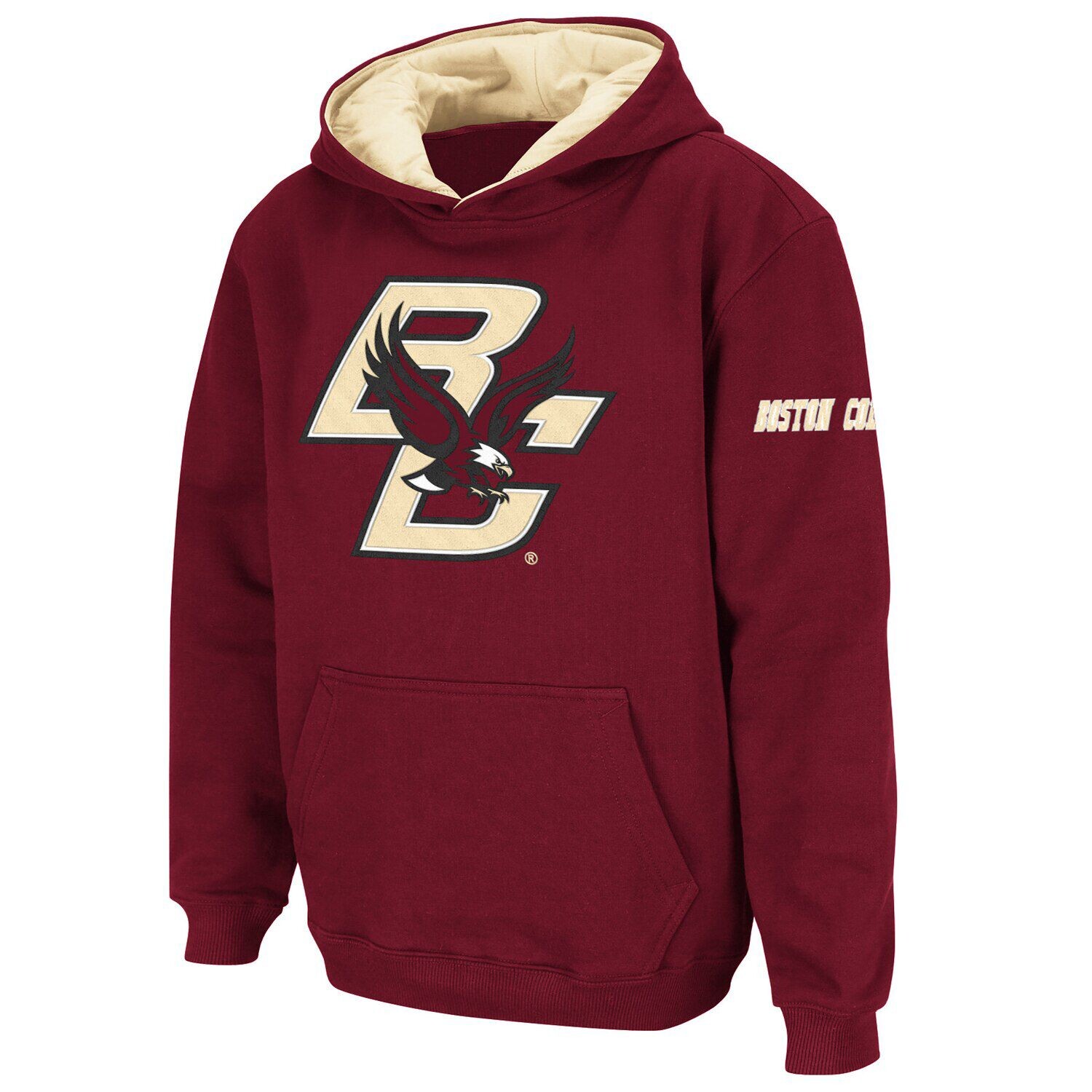 

Пуловер с капюшоном и большим логотипом Youth Stadium Athletic Maroon Boston College Eagles Unbranded