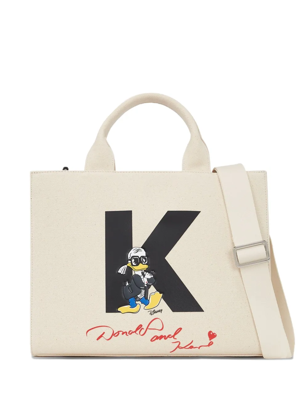 

Сумка-тоут среднего размера из коллаборации с Disney KARL LAGERFELD, нейтральный