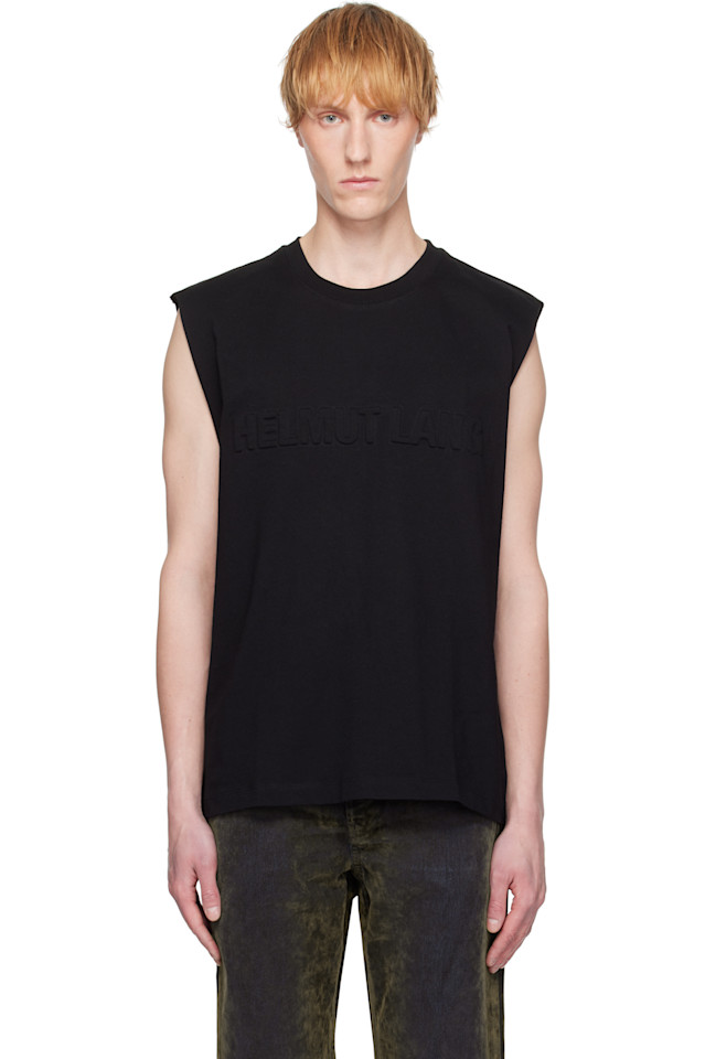 

Футболка-майка с тисненым логотипом Helmut Lang, черный