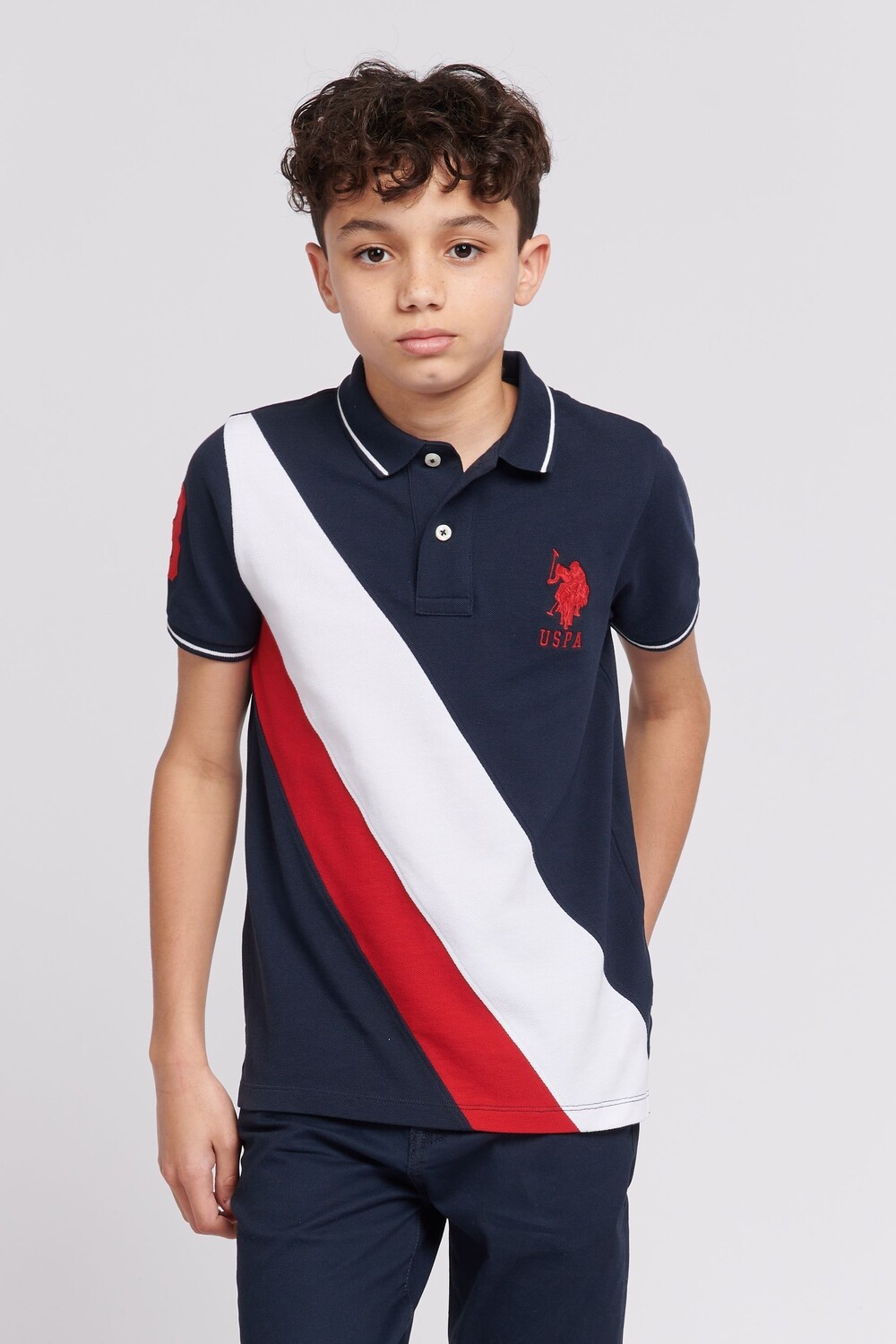 

Рубашка-Поло для мальчиков с поясом player 3 U.S. Polo Assn, синий
