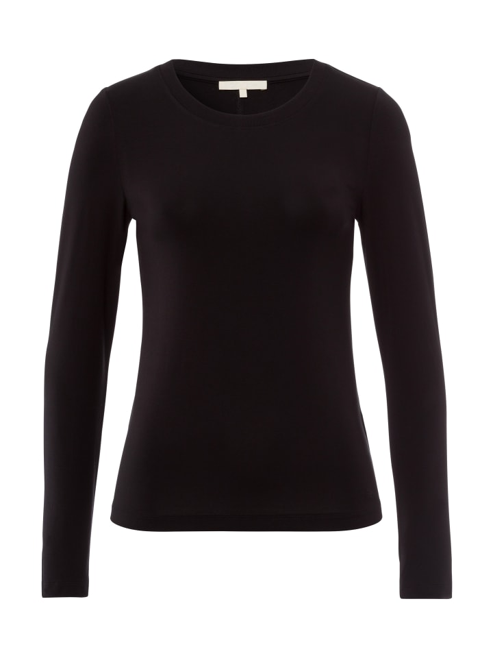 

Les Lunes Рубашка с длинными рукавами SCARLETT, базовая, повседневная, черная