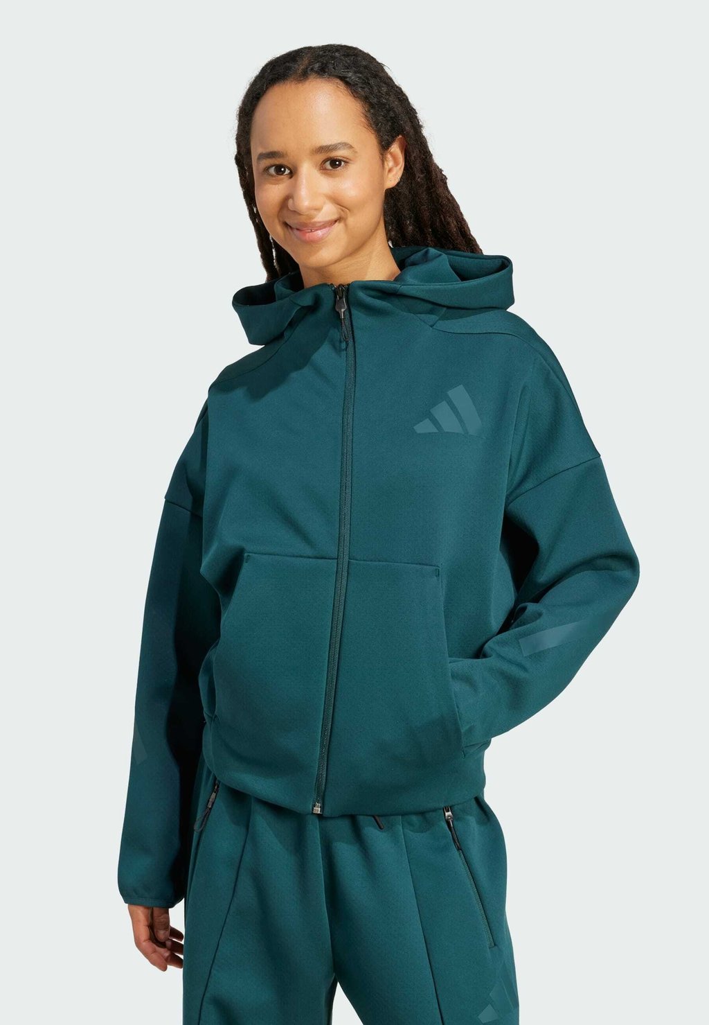 

Толстовка на молнии Adidas Sportswear, цвет Aurora Ivy