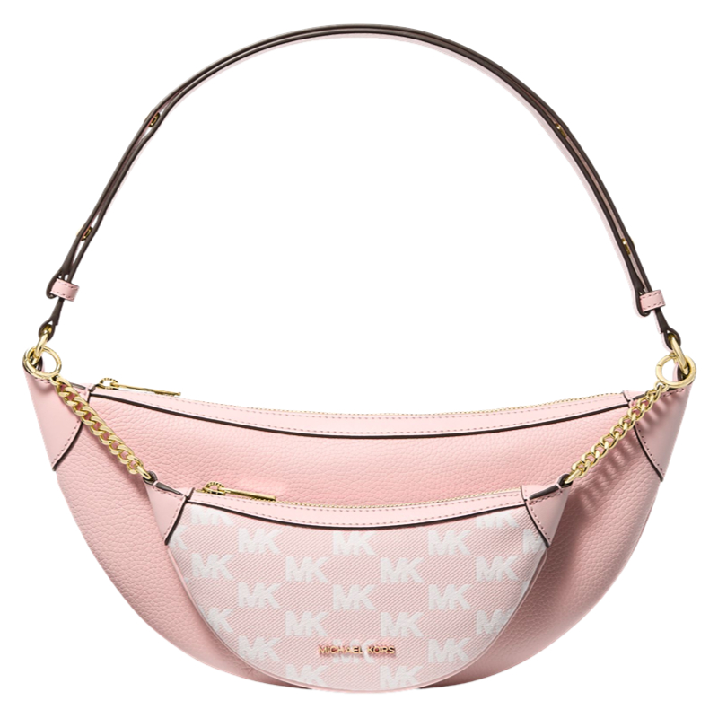 

MICHAEL KORS Кожаная сумка через плечо 2 в 1 среднего размера для женщин, Powder Blush