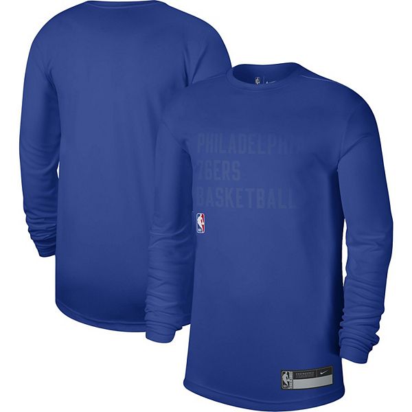 

Футболка с длинным рукавом Unisex Royal Philadelphia 76ers 2023/24 Legend on-court practice Nike