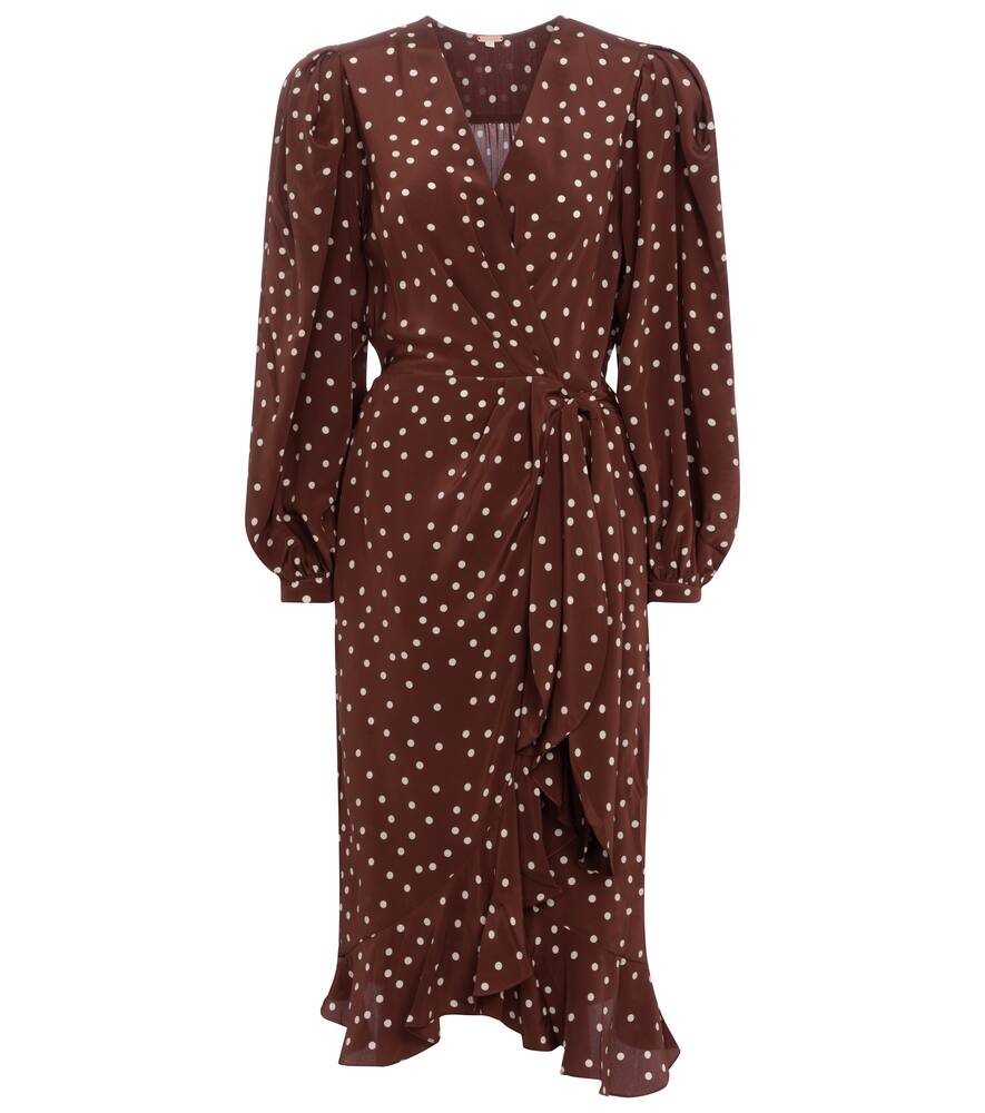 

Платье-кимоно в горох из крепа geography of life Johanna Ortiz