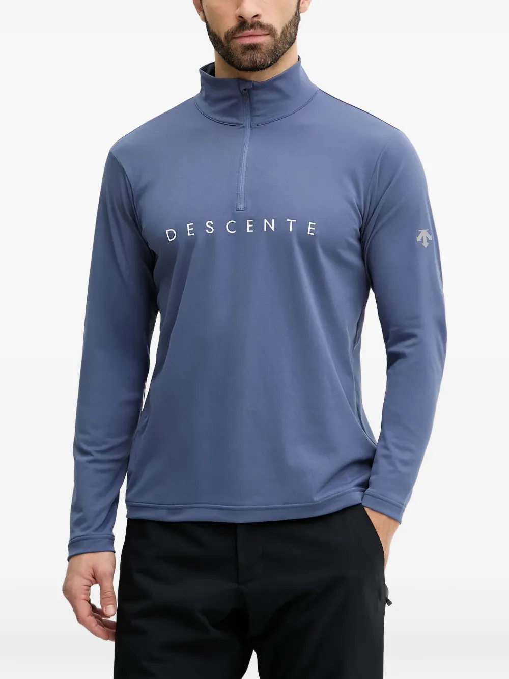 

Топ с молнией Descente, синий