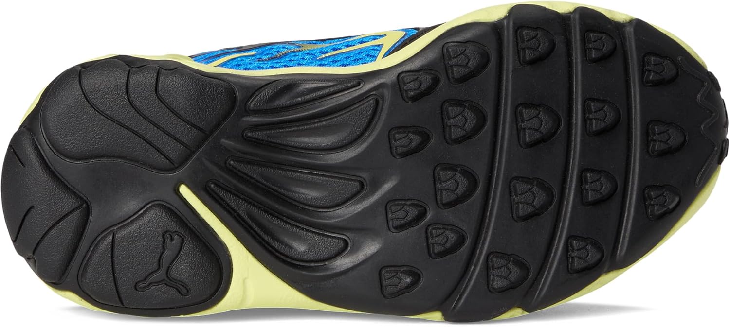 Кроссовки PUMA Unisex-Child Inhale (для детей младшего возраста), желтый/голубой — фото 4