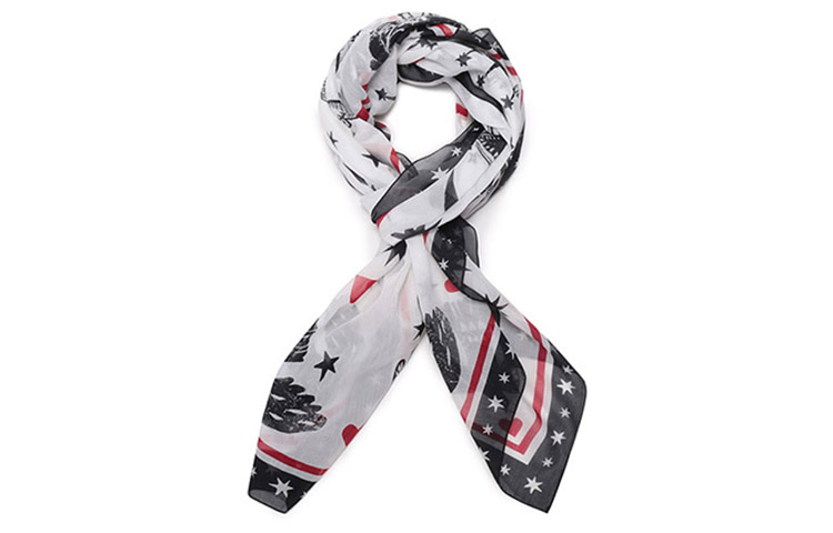 

Alexander McQueen Вязаный шарф женский цвета слоновой кости разноцветный, Ivory Multicolor