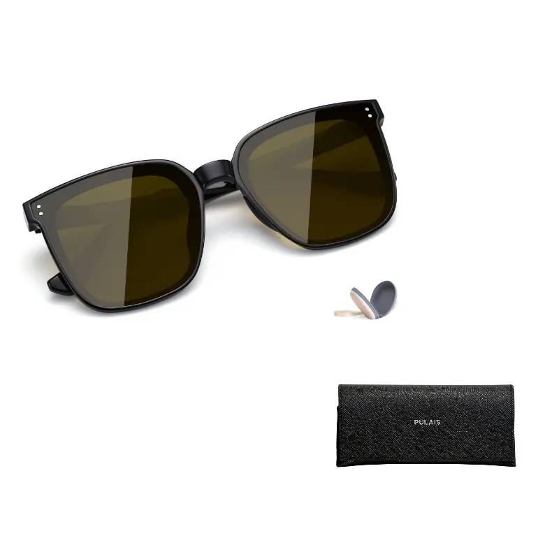 

Квадратные солнцезащитные очки унисекс PULAIS, PS20056-C01 черный/желтый