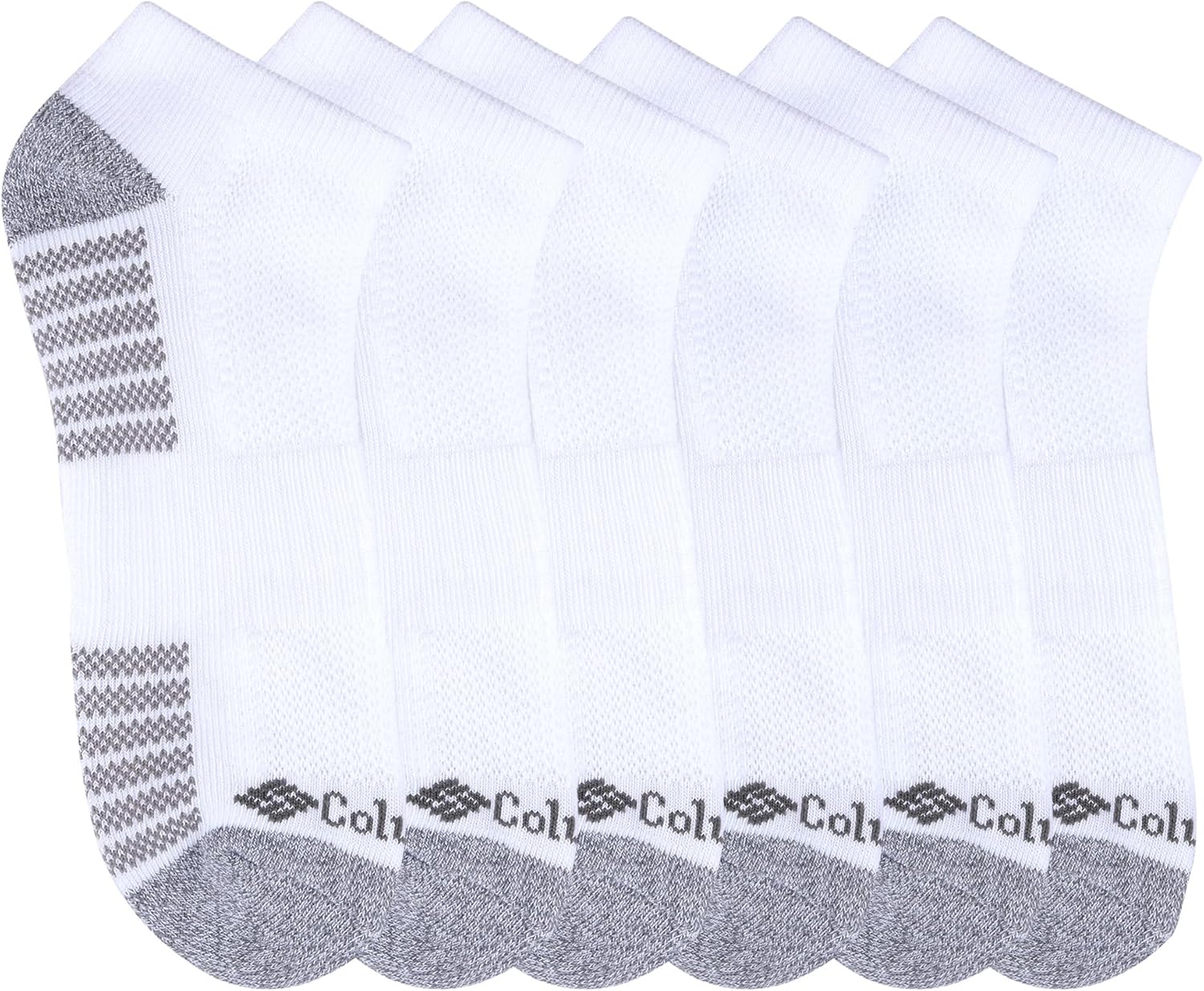 

Columbia мужские спортивные носки без видимости (6 штук), White
