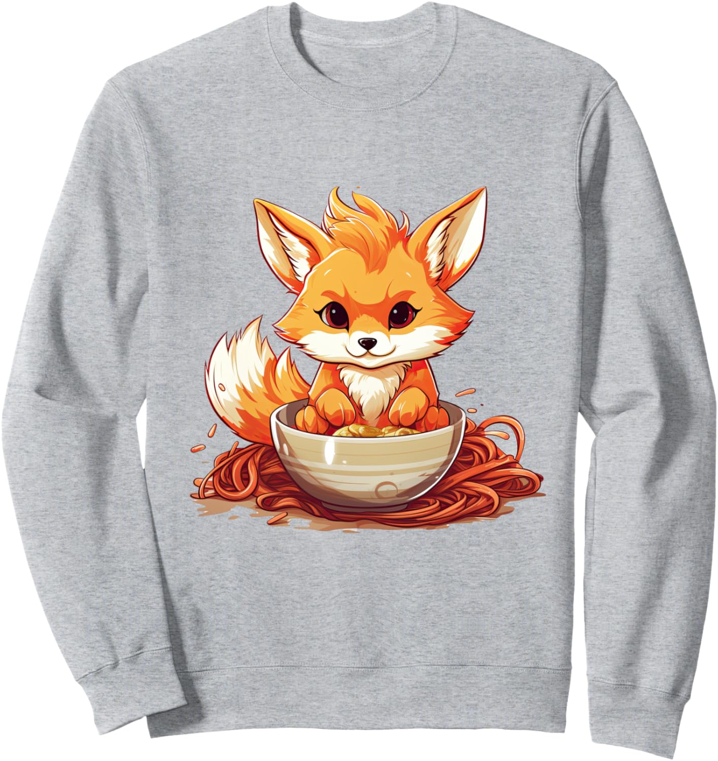 

Толстовка Japanese Ramen Eating Animal Design, серый