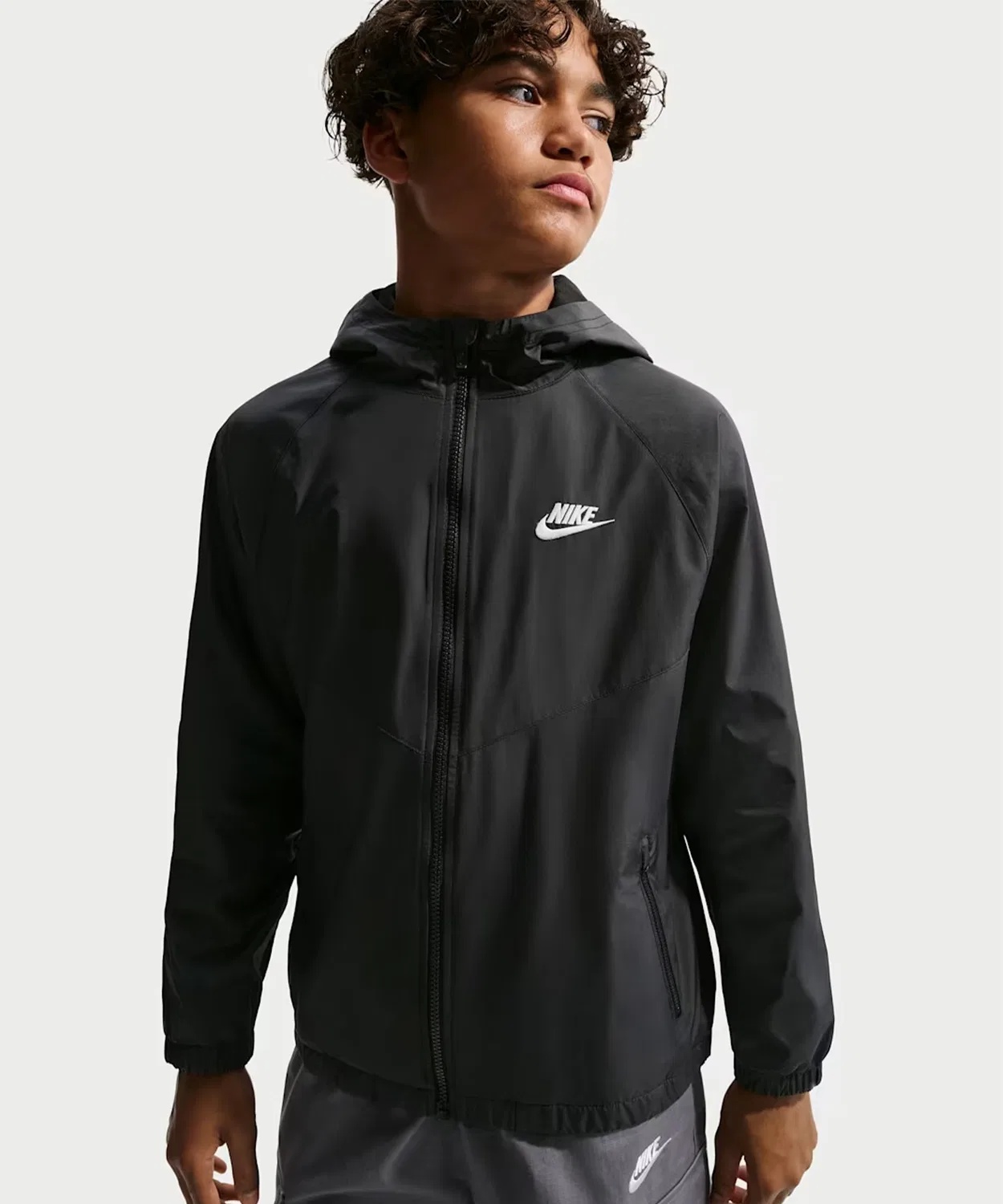 Куртка Nike K NSW RPL WR HD JKT для детей, чёрная — фото 3
