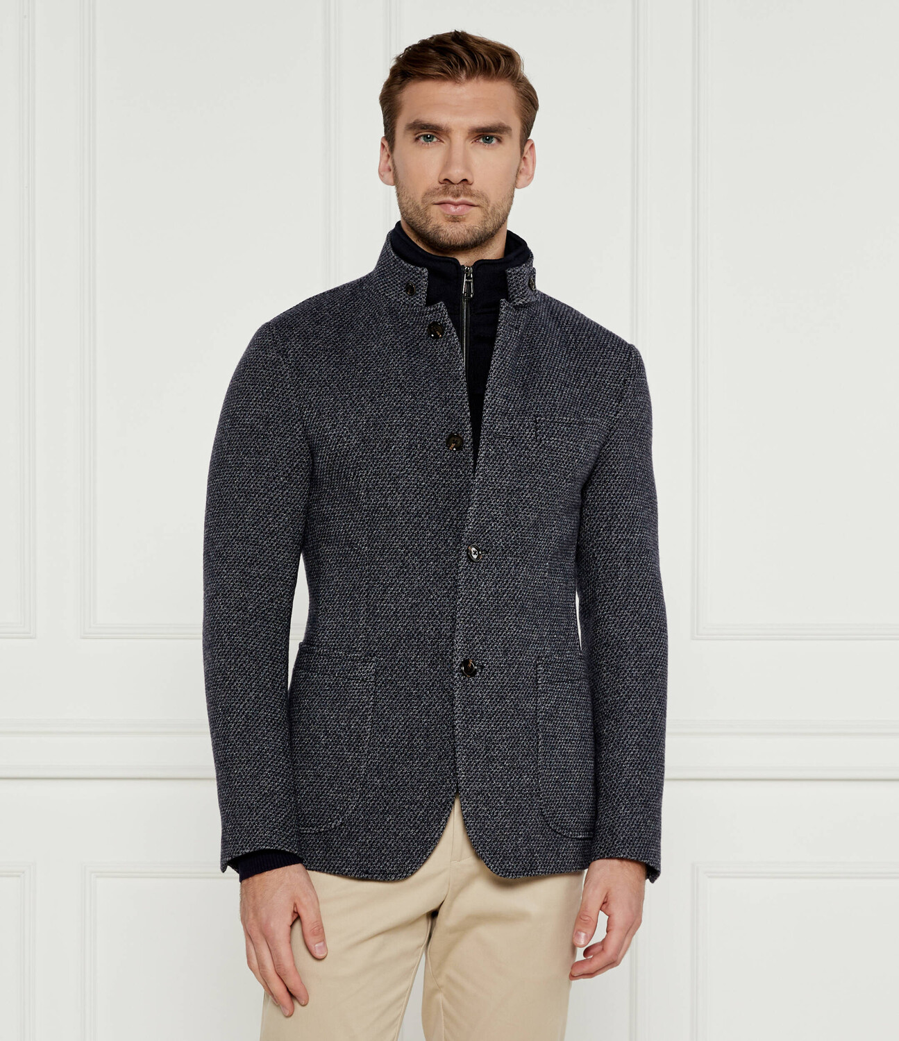 

Шерстяная куртка Joop! elegante Hectar Slim Fit, темно-синий