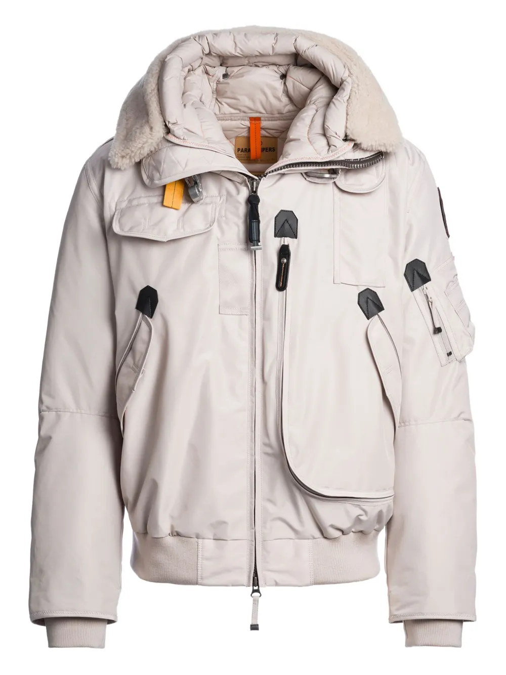 

Бомбер с капюшоном и воротником из овчины Parajumpers, нейтральный