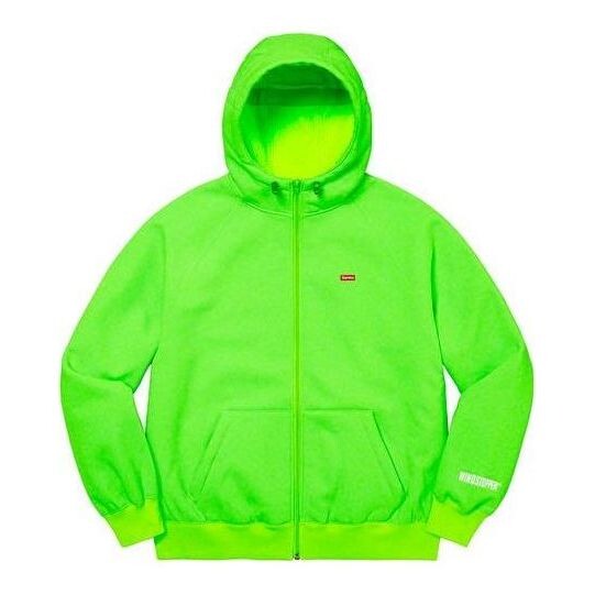 

Толстовка x windstopper zip up hooded sweatshirt 'green' Supreme, зеленый