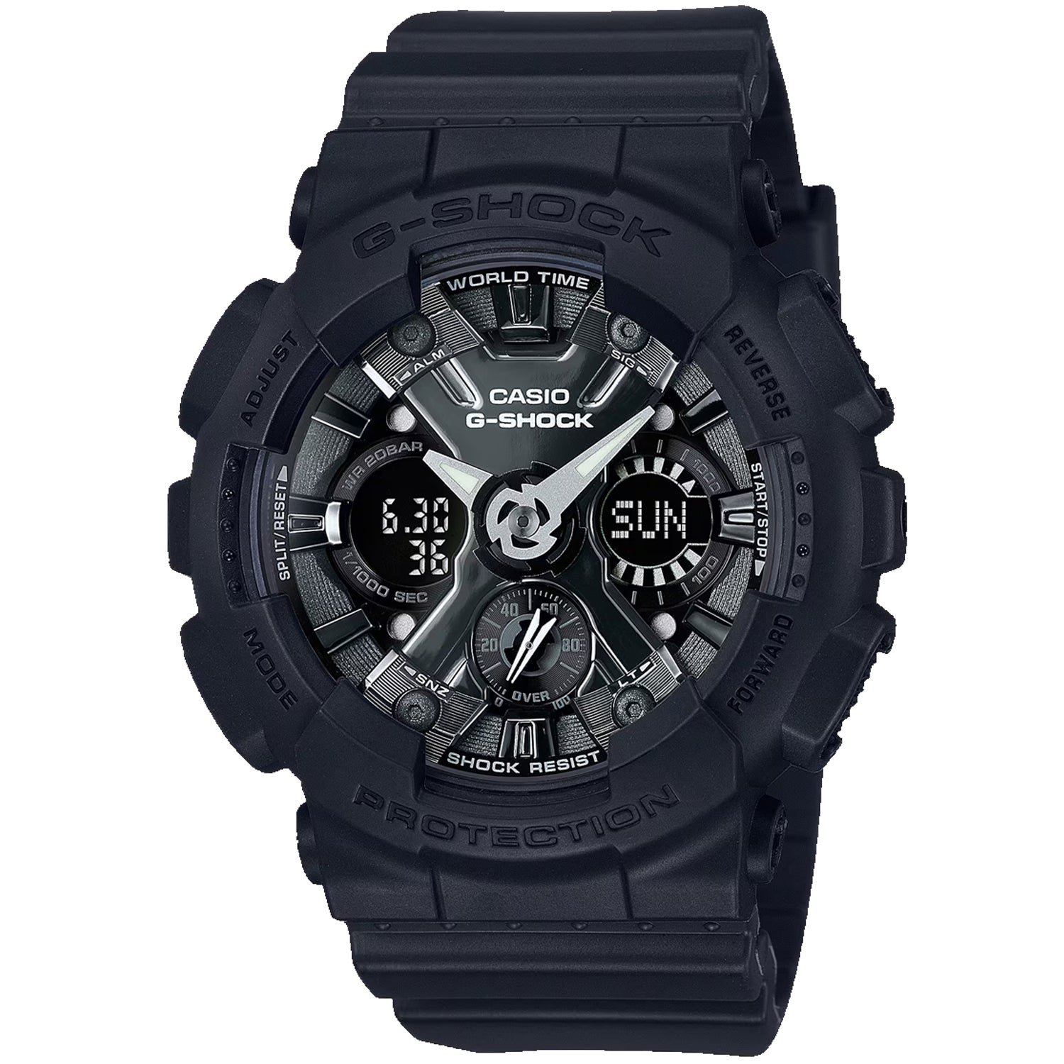 

Женские часы Casio G-Shock GA-120 Series с черным циферблатом