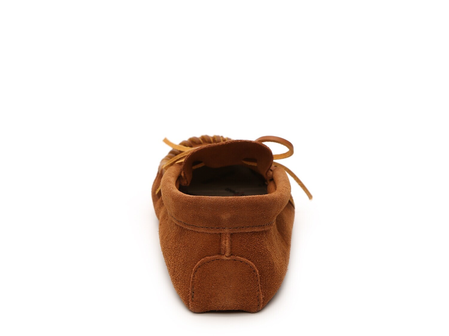 Тапочки Minnetonka Leather Laced Softsole, коричневый — фото 4