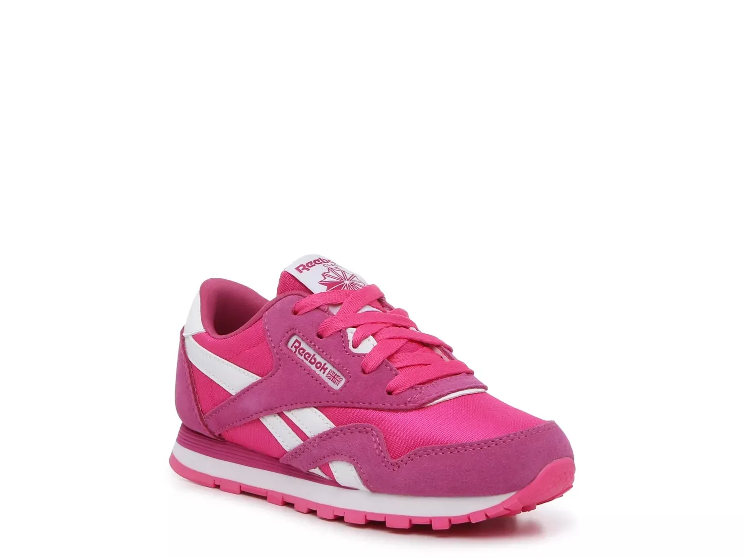

Кроссовки Reebok Nylon — детские, цвет Laser Pink/White