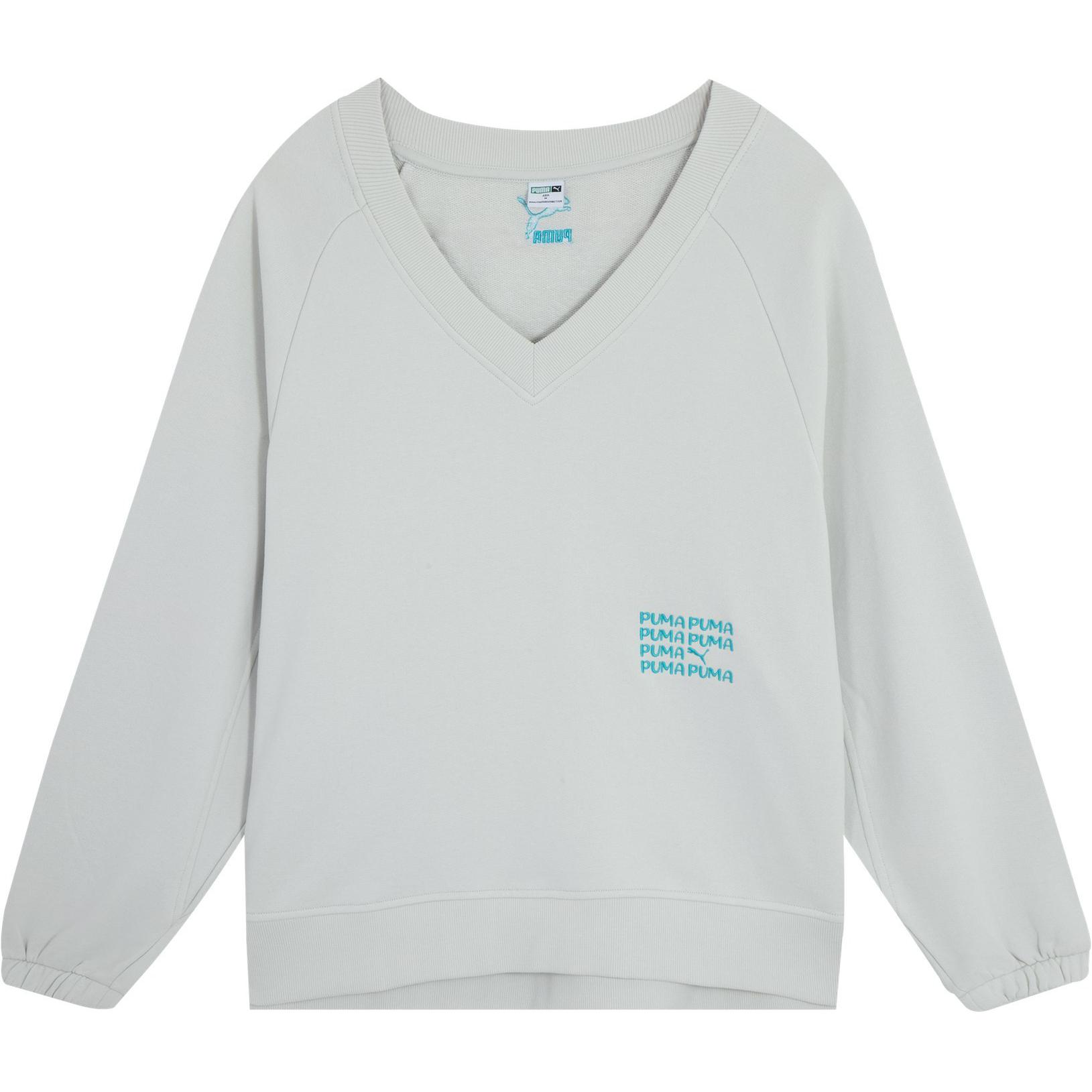 

PUMA Классический повседневный свитшот Classics Slounge для женщин, матовый серый