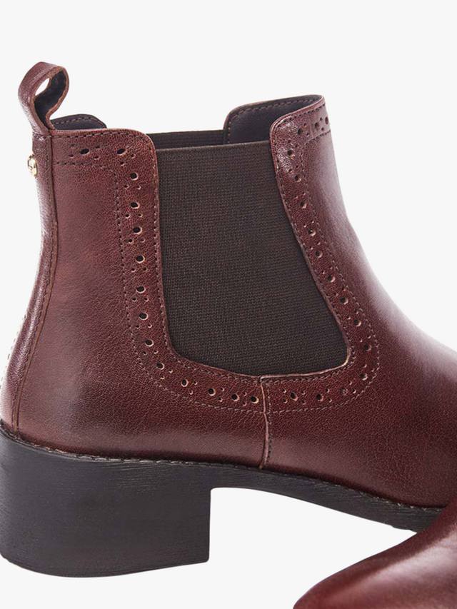 Кожаные ботинки челси с перфорацией типа броги от pernilla Moda in Pelle, желто-коричневый — фото 4