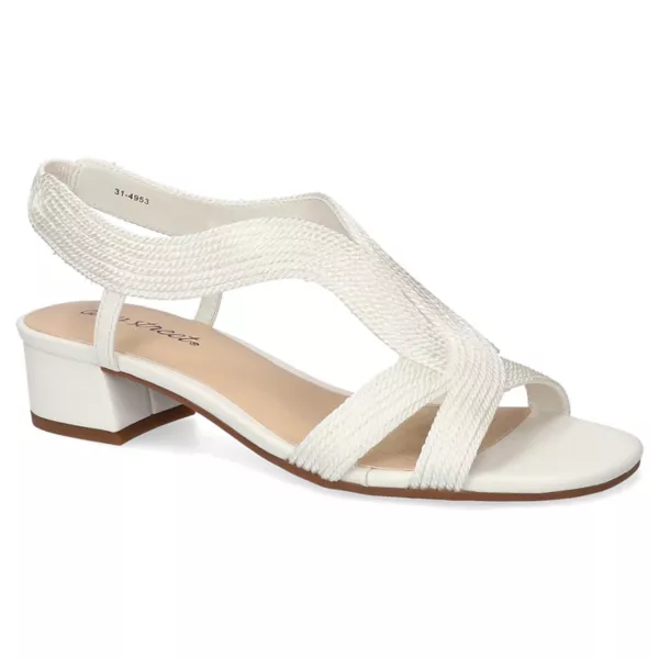 Женские плетеные сандалии Festival на блочном каблуке Easy Street, цвет white woven