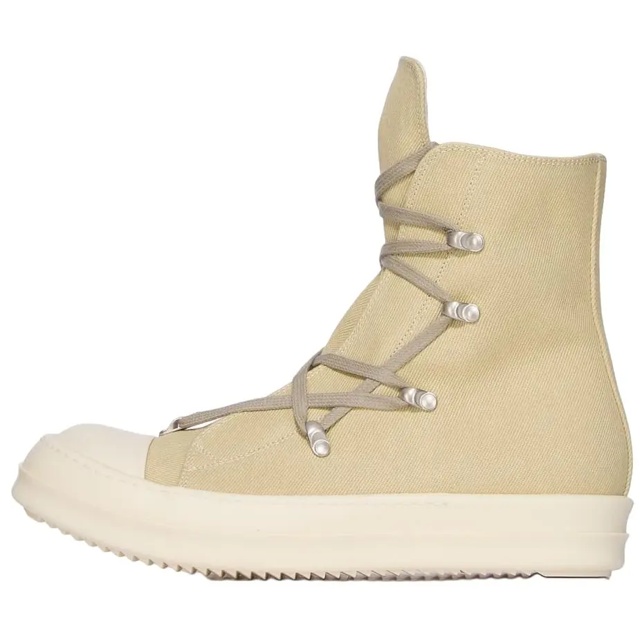 Rick Owens DRKSHDW Высокие парусиновые туфли женские бежевые